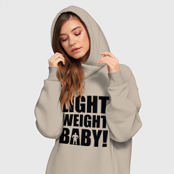 Женское худи-платье Light weight baby, цвет: миндальный — фото 2