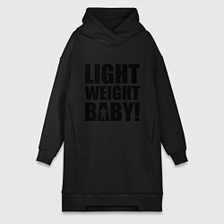 Женское худи-платье Light weight baby, цвет: черный