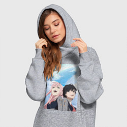 Женское худи-платье Милый во Франксе Хиро, цвет: меланж — фото 2