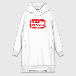 Женское худи-платье Из России - made in Russia, цвет: белый