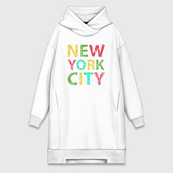 Женская толстовка-платье New York city colors