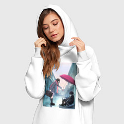 Женское худи-платье Хиёри Ики Ято, цвет: белый — фото 2