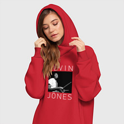 Женское худи-платье Elvin Jones jazz legend, цвет: красный — фото 2