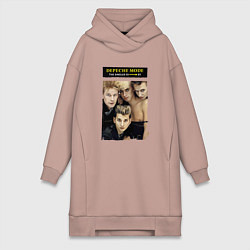 Женское худи-платье Depeche Mode - Singles, цвет: пыльно-розовый