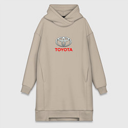 Женское худи-платье Toyota brend auto, цвет: миндальный
