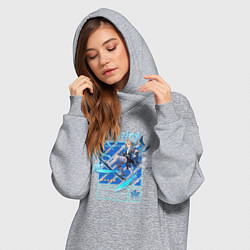 Женское худи-платье Яньцин - Хонкай Стар Рейл, цвет: меланж — фото 2