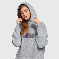 Женское худи-платье BMW logo sport, цвет: меланж — фото 2