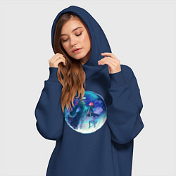 Женское худи-платье Невеста чародея Элиас Эйнсворт, цвет: тёмно-синий — фото 2