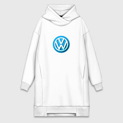 Женская толстовка-платье Volkswagen logo blue