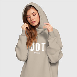 Женское худи-платье DDT - Ufa 1980, цвет: миндальный — фото 2