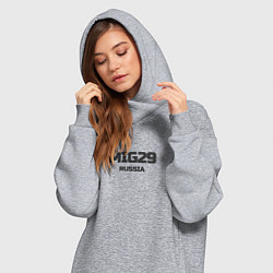 Женское худи-платье Mig 29 - самолет, цвет: меланж — фото 2