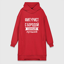 Женская толстовка-платье Фигурист с бородой