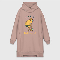 Женская толстовка-платье Мопс ненавидит кардио