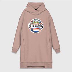 Женское худи-платье Netherlands, цвет: пыльно-розовый