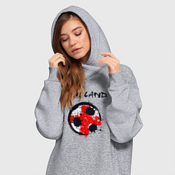 Женское худи-платье Football England, цвет: меланж — фото 2