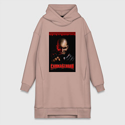 Женское худи-платье Carmageddon driver, цвет: пыльно-розовый