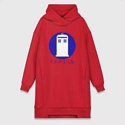Женская толстовка-платье Blue tardis