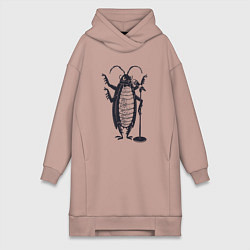 Женская толстовка-платье Тараканчик певец