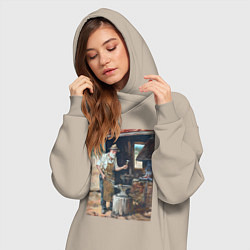 Женское худи-платье Металлург, цвет: миндальный — фото 2