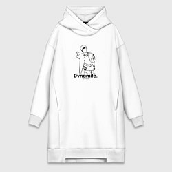 Женское худи-платье BTS Dynamite Kim Seok-Jin, цвет: белый