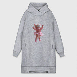 Женская толстовка-платье Кошечка балерина