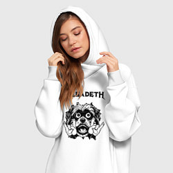 Женское худи-платье Megadeth - rock dog, цвет: белый — фото 2