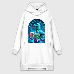 Женская толстовка-платье Neon beersaur - ai art fantasy