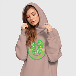 Женское худи-платье Массаж ног, цвет: пыльно-розовый — фото 2