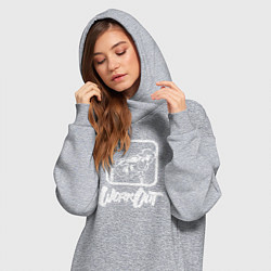 Женское худи-платье Hannibal For King C1ke - Воркаут, цвет: меланж — фото 2