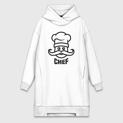 Женское худи-платье Chef, цвет: белый