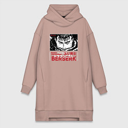Женская толстовка-платье Берсерк Berserk черный рыцарь Black Swordman