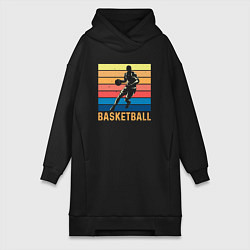 Женская толстовка-платье Basketball lettering