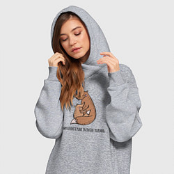 Женское худи-платье Любимое место - твои обнимашки, цвет: меланж — фото 2