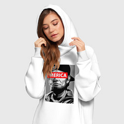 Женское худи-платье Линкольн - Америка, цвет: белый — фото 2