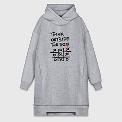 Женская толстовка-платье Думай нестандартно