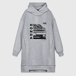 Женская толстовка-платье Honda nsx acura vtec powered