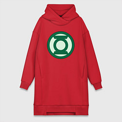 Женская толстовка-платье Green lantern logo