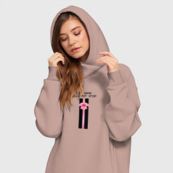 Женское худи-платье Squid Game - Gift, цвет: пыльно-розовый — фото 2