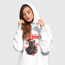 Женское худи-платье Five Nights at Freddys - Freddy, цвет: белый — фото 2