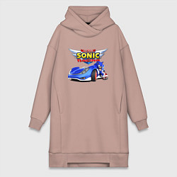 Женская толстовка-платье Cool hedgehog - Sonic racing team