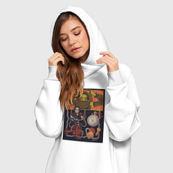 Женское худи-платье Сыграем в игру, цвет: белый — фото 2