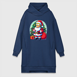 Женская толстовка-платье Santa Simpson - ai art
