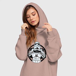 Женское худи-платье Империя победит повстанцы падут, цвет: пыльно-розовый — фото 2