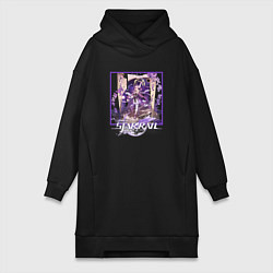 Женское худи-платье Фу Сюань, цвет: черный