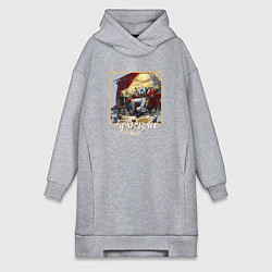 Женское худи-платье Авантюрин, цвет: меланж