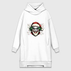 Женская толстовка-платье Джокер в костюме Санта Клауса