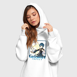 Женское худи-платье Син Цю, цвет: белый — фото 2