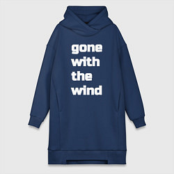 Женское худи-платье Gone with the wind, цвет: тёмно-синий