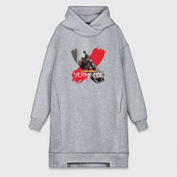 Женское худи-платье Vermintide 2 - Markus Kruber из Warhammer, цвет: меланж