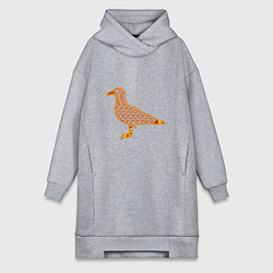 Женское худи-платье Чайка с чайками, цвет: меланж